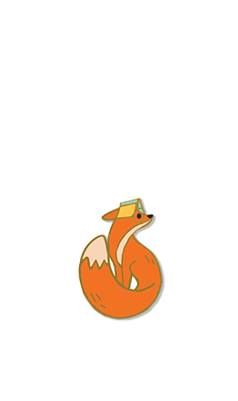 Nerdy Fox Enamel Pin